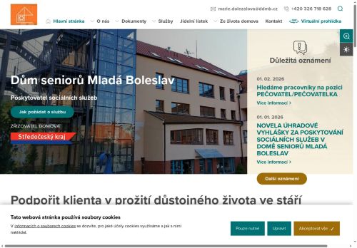Dům seniorů Mladá Boleslav, poskytovatel sociálních služeb nabízí práci na pozici Pracovník přímé péče - pečovatel/ka v obci Mladá Boleslav