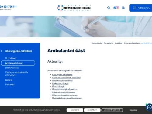 Koloproktologická poradna - Oblastní nemocnice Kolín