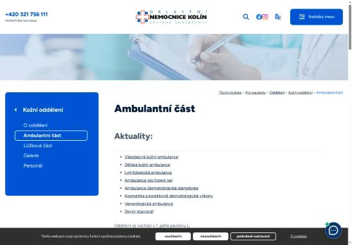 Zobrazit webové stránky Dětská kožní ambulance - Oblastní nemocnice Kolín