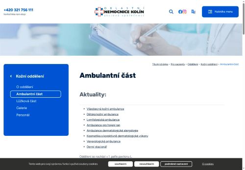 Zobrazit webové stránky Poradna pro akné - Oblastní nemocnice Kolín