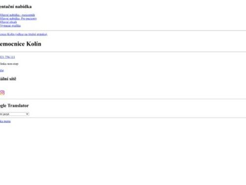 Pigmentová poradna - Oblastní nemocnice Kolín