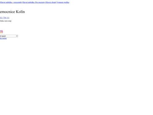 Akutní neurologická ambulance - Oblastní nemocnice Kolín