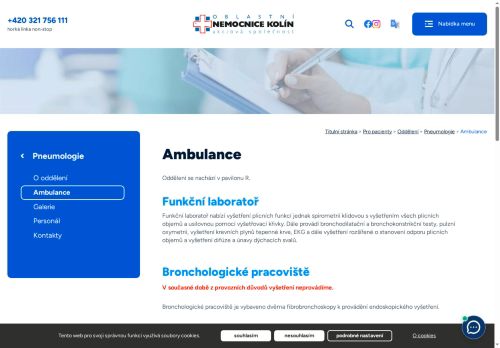 Zobrazit webové stránky Bronchologické pracoviště - Oblastní nemocnice Kolín