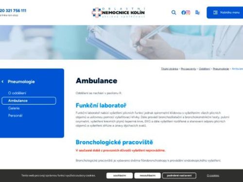 Bronchologické pracoviště - Oblastní nemocnice Kolín