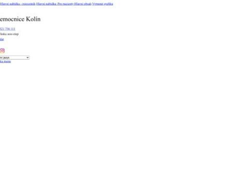 Bronchologické pracoviště - Oblastní nemocnice Kolín