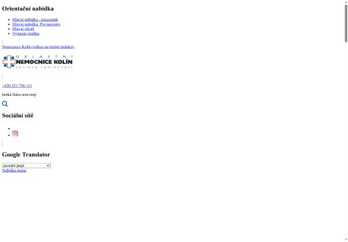 Zobrazit webové stránky Ambulance tělovýchovného lékařství - Oblastní nemocnice Kolín - MUDr. Marie Bulíčková