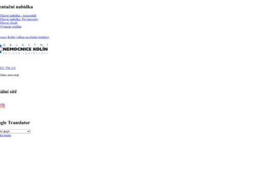 Ambulance tělovýchovného lékařství - Oblastní nemocnice Kolín - MUDr. Marie Bulíčková