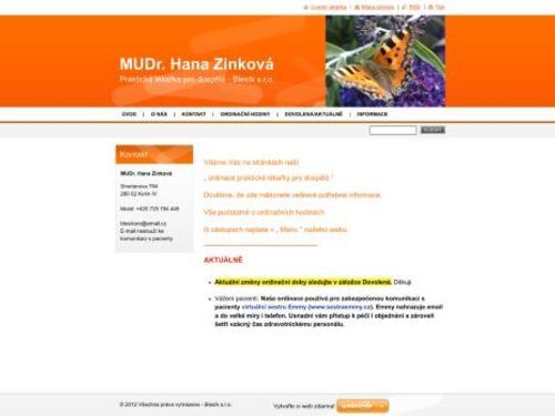 Praktický lékař pro dospělé - MUDr. Hana Zinková