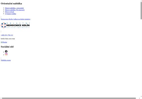 Zobrazit webové stránky Praktický lékař pro dospělé a ordinace závodního lékaře - Oblastní nemocnice Kolín
