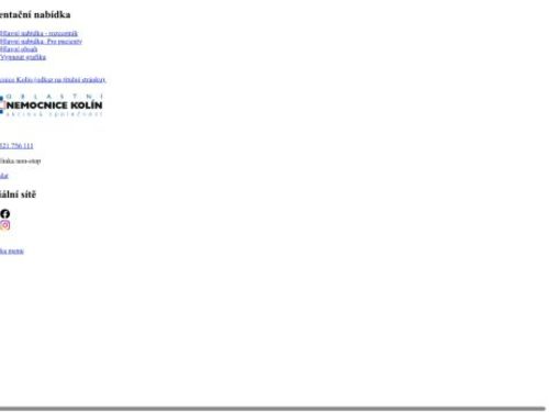 Praktický lékař pro dospělé a ordinace závodního lékaře - Oblastní nemocnice Kolín