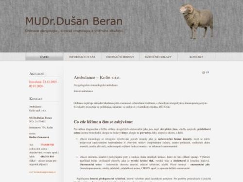 Alergologická, imunologická a interní ambulance - MUDr. Dušan Beran