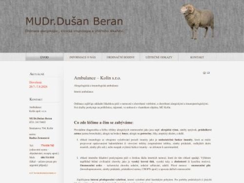Alergologická, imunologická a interní ambulance - MUDr. Dušan Beran
