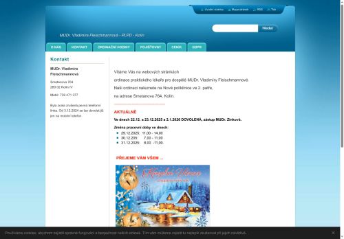 Zobrazit webové stránky Praktický lékař pro dospělé - MUDr. Vladimíra Fleischmannová