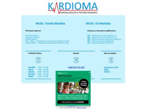 Kardiologická a interní ambulance KARDIOMA - MUDr. Tomáš Mařatka, MUDr. Vít Mařatka