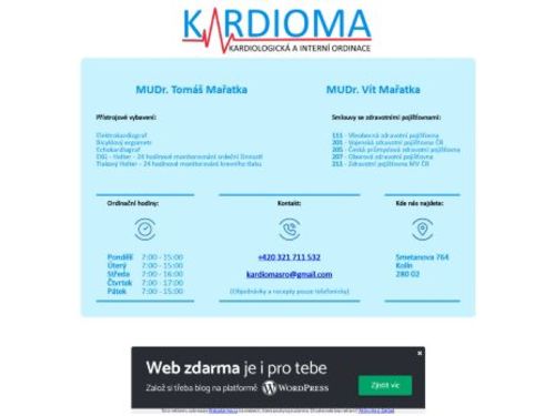 Kardiologická a interní ambulance KARDIOMA - MUDr. Tomáš Mařatka, MUDr. Vít Mařatka