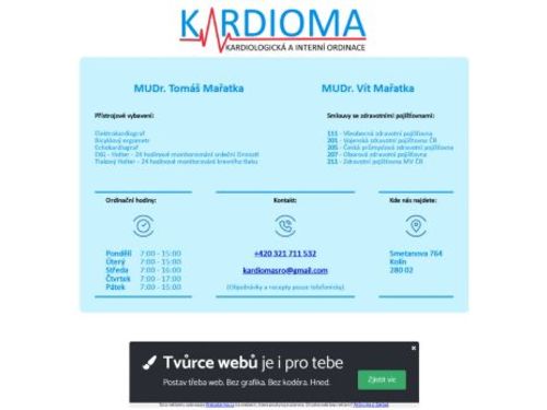 Kardiologická a interní ambulance KARDIOMA - MUDr. Tomáš Mařatka, MUDr. Vít Mařatka
