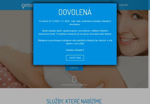 Zobrazit webové stránky Gynekologická ambulance Gynada - MUDr. Zdeněk Adámek, MUDr. Veronika Adámková