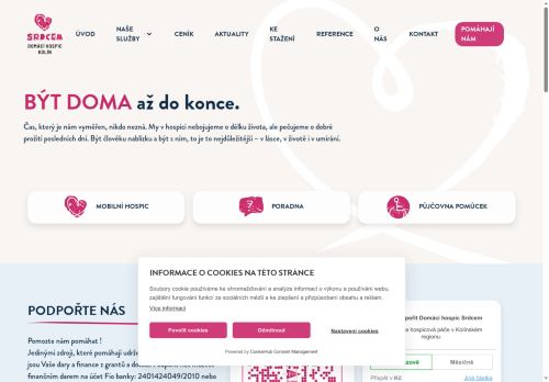 Zobrazit webové stránky Domácí hospic Srdcem