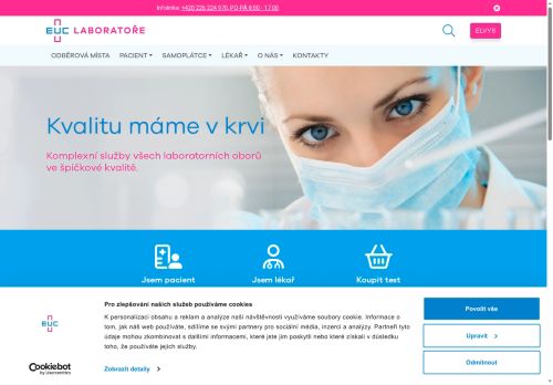 Zobrazit webové stránky EUC laboratoře - odběrové místo Kolín