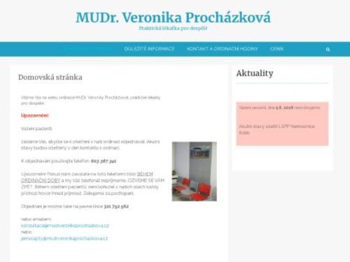 Praktický lékař pro dospělé - MUDr. Veronika Procházková