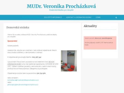 Praktický lékař pro dospělé - MUDr. Veronika Procházková