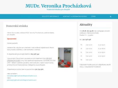 Praktický lékař pro dospělé - MUDr. Veronika Procházková