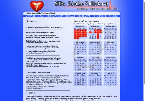 Zobrazit webové stránky Praktický lékař pro dospělé - MUDr. Zdeňka Vodičková
