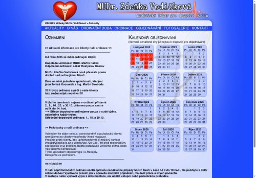 Zobrazit webové stránky Praktický lékař pro dospělé - MUDr. Zdeňka Vodičková