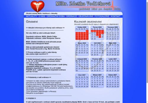 Zobrazit webové stránky Praktický lékař pro dospělé - MUDr. Zdeňka Vodičková