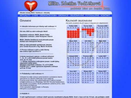 Praktický lékař pro dospělé - MUDr. Zdeňka Vodičková