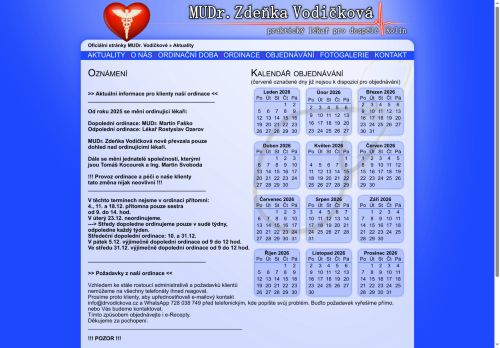 Zobrazit webové stránky Praktický lékař pro dospělé - MUDr. Zdeňka Vodičková