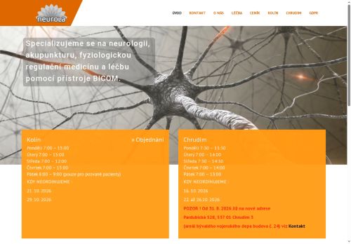 Zobrazit webové stránky Neurologická ambulance, akupunktura a fyziologická regulační léčba - Neurola