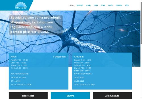 Zobrazit webové stránky Neurologická ambulance, akupunktura a fyziologická regulační léčba - Neurola