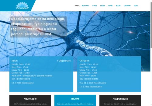 Zobrazit webové stránky Neurologická ambulance, akupunktura a fyziologická regulační léčba - Neurola