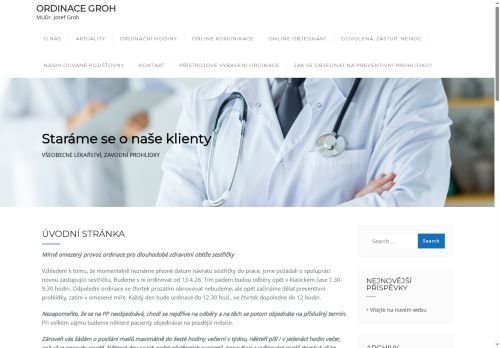 Zobrazit webové stránky Praktický lékař pro dospělé - MUDr. Josef Groh
