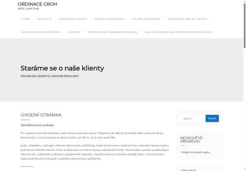 Zobrazit webové stránky Praktický lékař pro dospělé - MUDr. Josef Groh