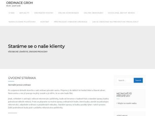 Praktický lékař pro dospělé - MUDr. Josef Groh