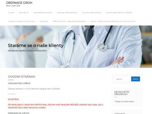 Praktický lékař pro dospělé - MUDr. Josef Groh