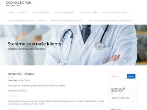 Praktický lékař pro dospělé - MUDr. Josef Groh