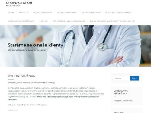 Praktický lékař pro dospělé - MUDr. Josef Groh