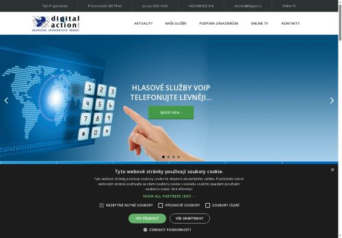 DIGITAL ACTION s.r.o. nabízí práci na pozici IT SERVISNÍ TECHNIK - SPECIALISTA (M/Ž) v obci Třebíč