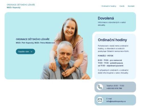 Praktický lékař pro děti a dorost - MUDr. Petr Kopecký, MUDr. Petra Máderová