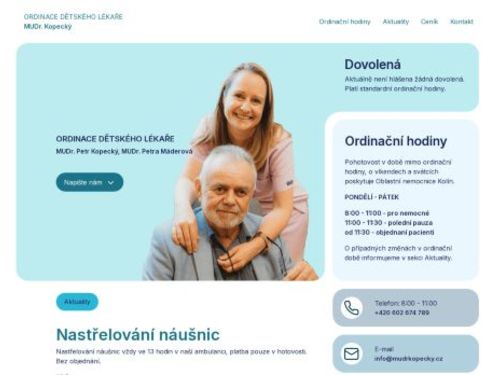 Praktický lékař pro děti a dorost - MUDr. Petr Kopecký, MUDr. Petra Máderová