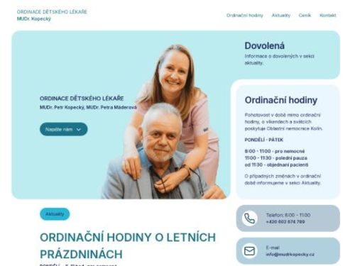 Praktický lékař pro děti a dorost - MUDr. Petr Kopecký, MUDr. Petra Máderová
