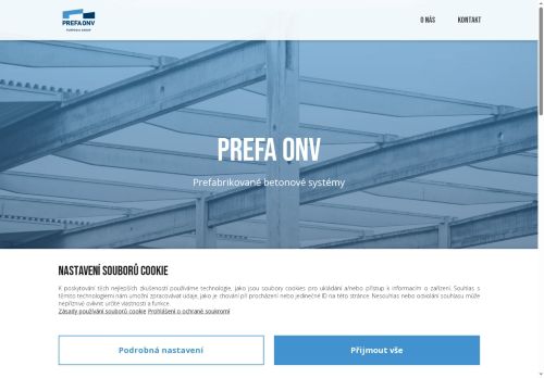 Webové stránky PREFA ONV s.r.o., Ostrožská Nová Ves