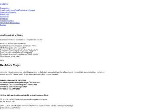 Stomatochirurgická ordinace DENTEON - MDDr. Jakub Magát, MUDr. Blanka Magátová