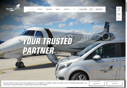 Webové stránky Eurojet Servis, s.r.o., Praha