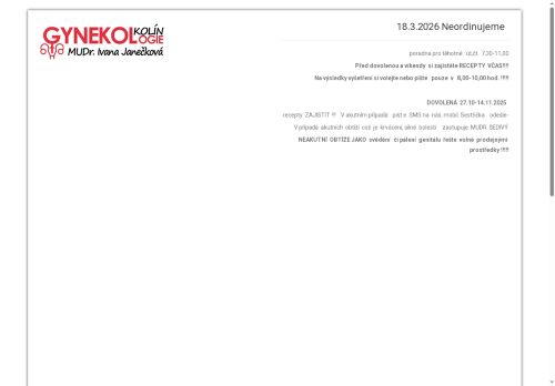 Zobrazit webové stránky Gynekologie - MUDr. Ivana Janečková