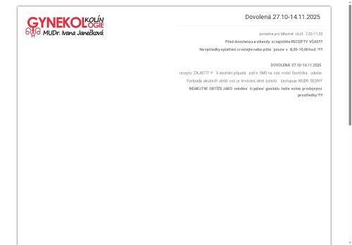 Zobrazit webové stránky Gynekologie - MUDr. Ivana Janečková