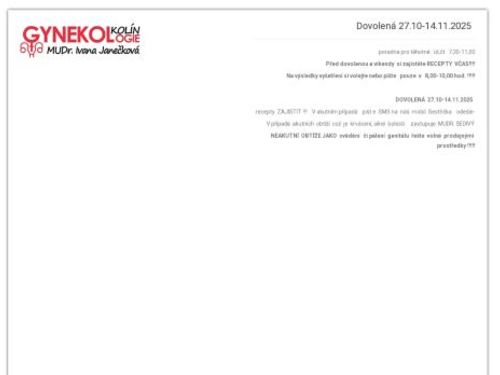 Gynekologie - MUDr. Ivana Janečková